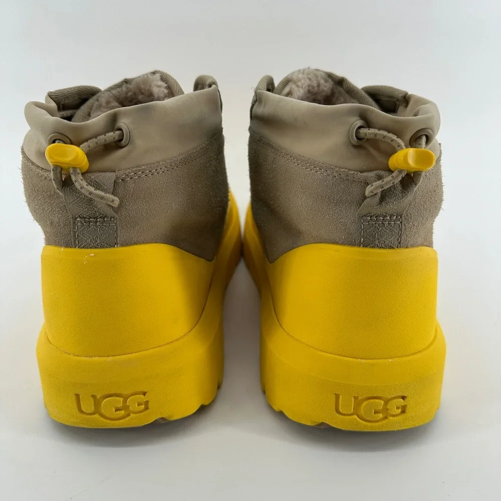 UGG Classic Mini Urban Tech Waterproof Boots Dune Canary Yellow Men 1112451 S 10